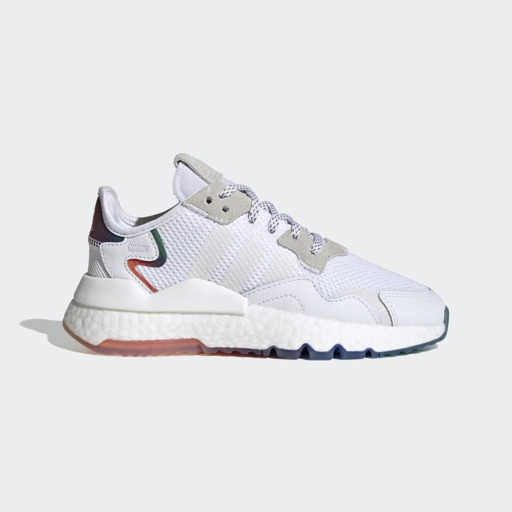 Originals Adidas Nite Jogger Barbati Romania - Albi/Negrii FV4544